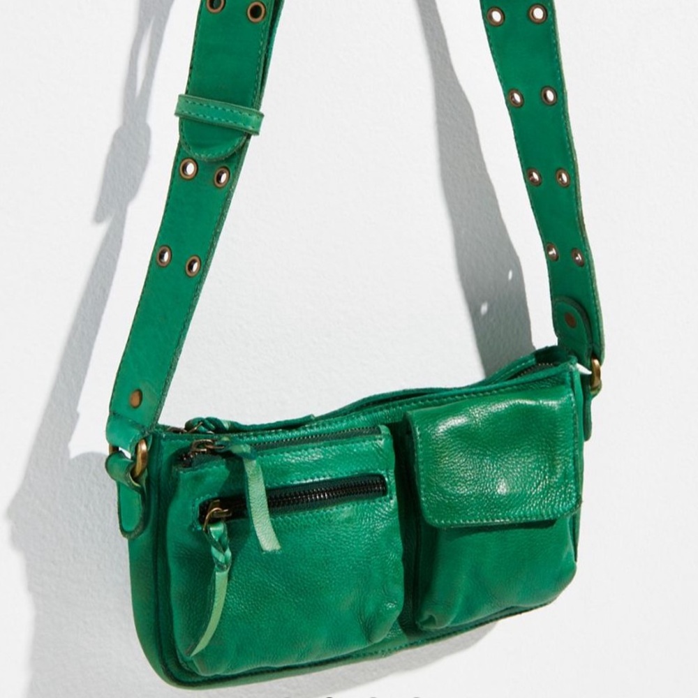 Green Leather Shoulder Bag